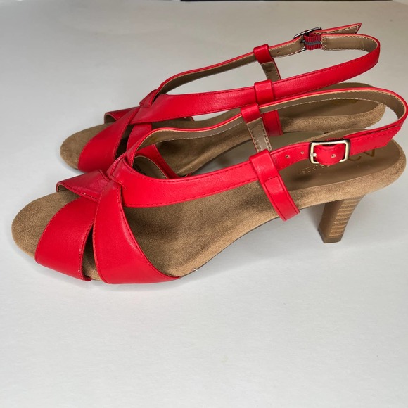 A2 by Aerosole Red Passcode Heeled Sandal, New, 10 - Picture 3 of 6